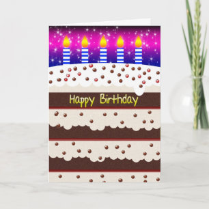 Carte Anniversaire Au Chocolat Gâteau D'Anniversai
