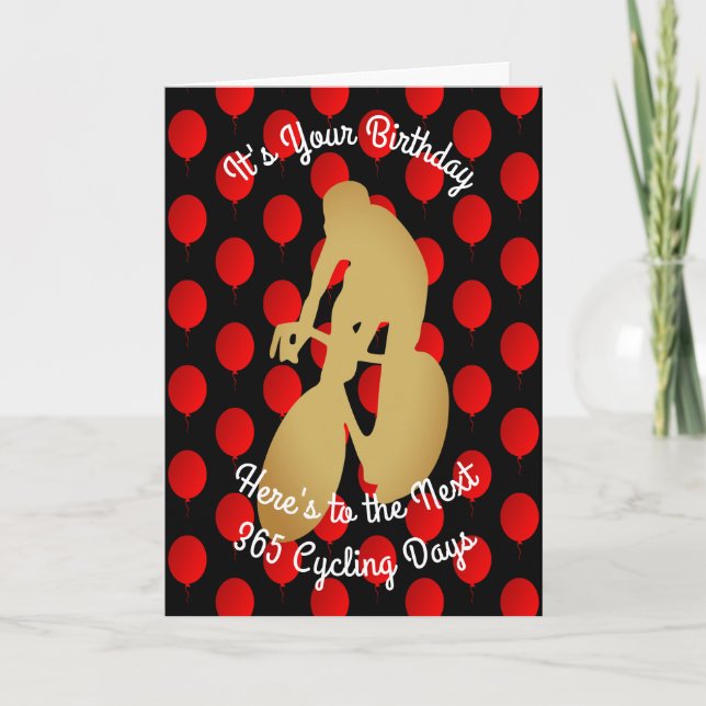 Carte Anniversaire Au Prochain 365 Jours De Cyclisme (Devant)