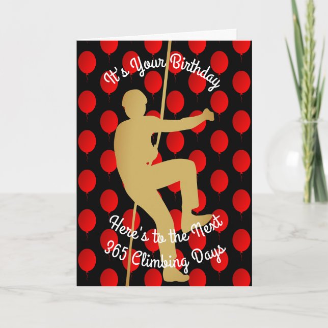 Carte Anniversaire Au Prochain 365 Jours D'Escalades Roc (Devant)