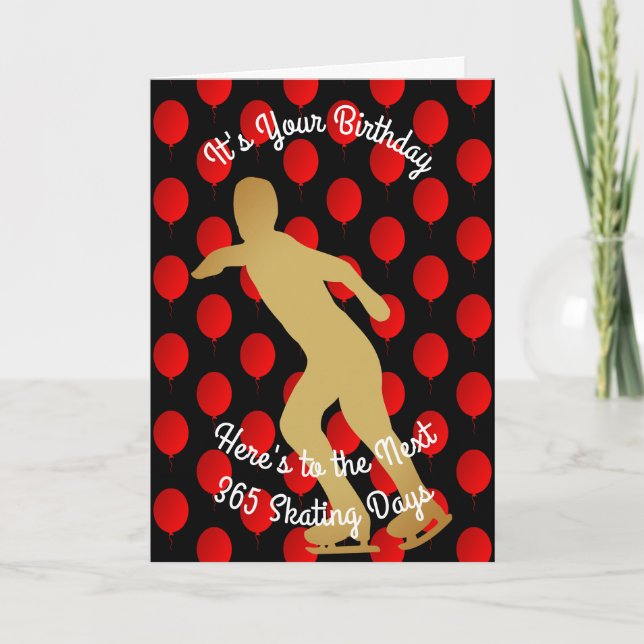 Carte Anniversaire aux 365 jours de patinage suivants (Devant)