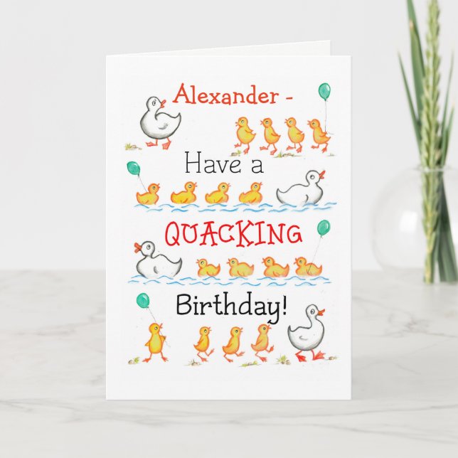 Carte Anniversaire avant fait sur commande de Quacking (Devant)