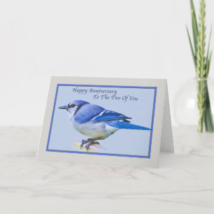 Carte Anniversaire avec Blue Jay Bird