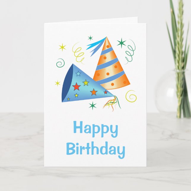 Carte Anniversaire Avec Casquette (Devant)