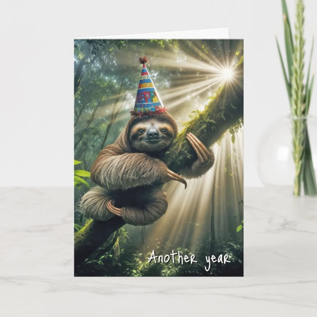 Carte Anniversaire avec Casquette de fête (Devant)
