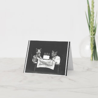 Carte anniversaire avec photo vintage