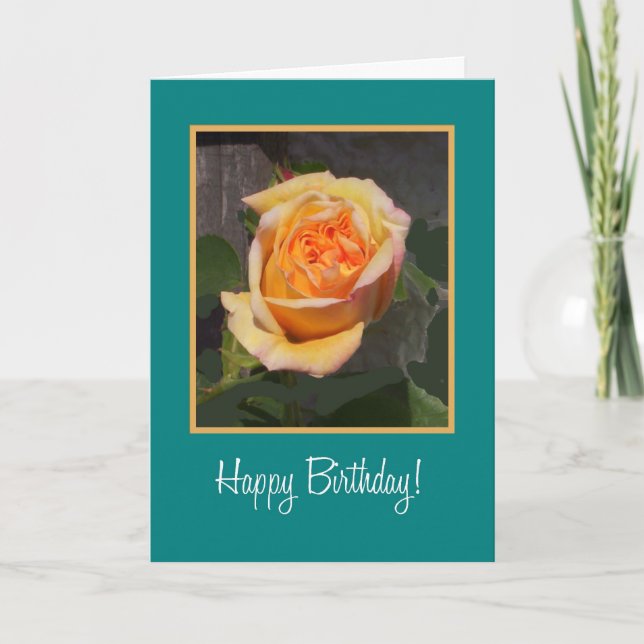 Carte Anniversaire avec Spires de Rêve Rosebud (Devant)