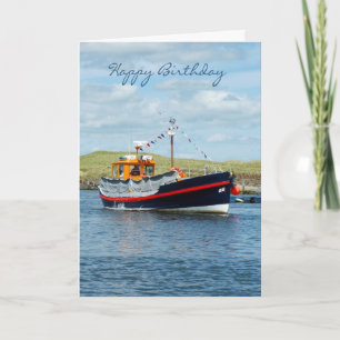 Carte Anniversaire Avec Tour Boat - Bateau Carte A