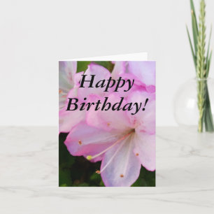 Carte Anniversaire Azalées Roses