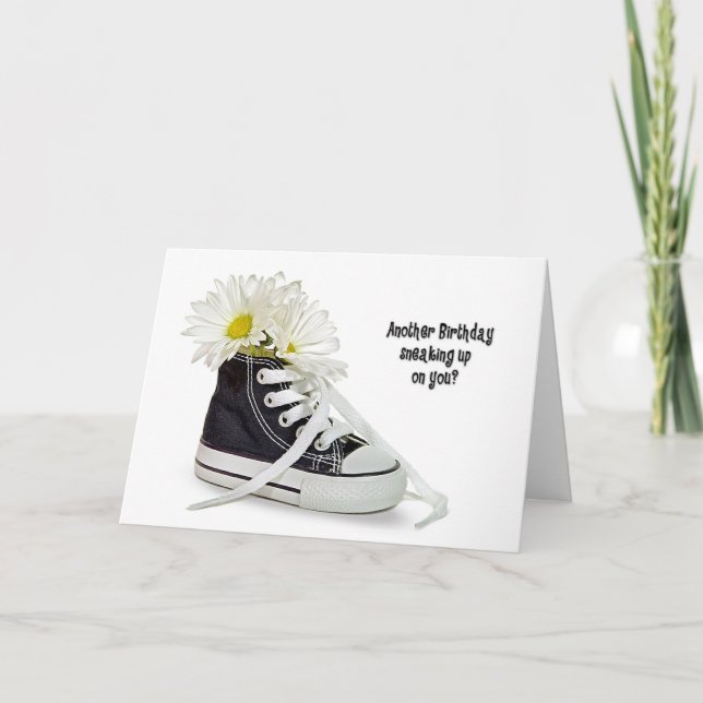 Carte Anniversaire basket et marguerite (Devant)