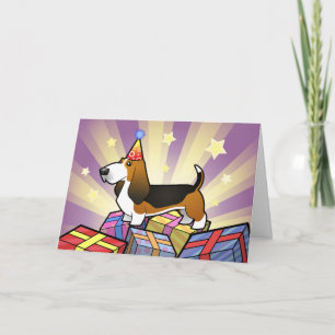 Carte Anniversaire Basset Hound