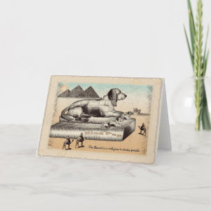 Carte Anniversaire - Basset sphinx