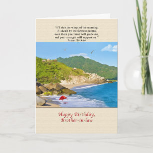 Carte Anniversaire Beau Frere Plage Collines Zazzle Fr