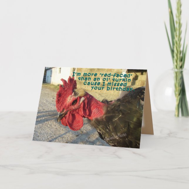 Carte Anniversaire Belated Turkin - personnaliser (Devant)