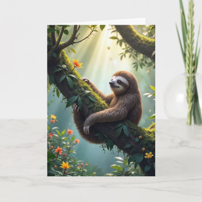 Carte Anniversaire Belge dans une forêt tropicale (Devant)