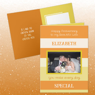Carte Anniversaire belle femme jaune orange photo
