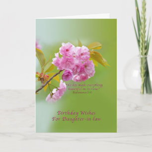 Carte Anniversaire, Belle-fille, Fleurs de cerisiers