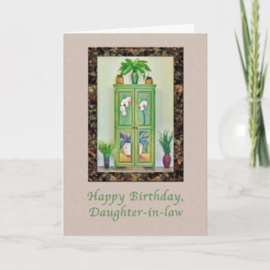 Carte Anniversaire, belle-fille, vie morte au Cabinet