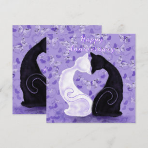 Carte Anniversaire Belle Love Couple Chats
