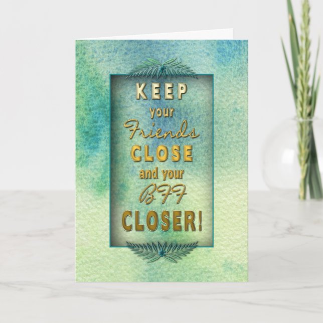 Carte Anniversaire - BFF - Heureux que vous soyez dans m (Devant)