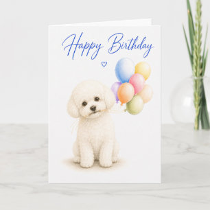 Carte Anniversaire Bichon Frise