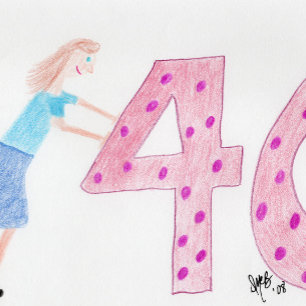 Carte Anniversaire - Bienvenue à la Foule Poussant 40 -