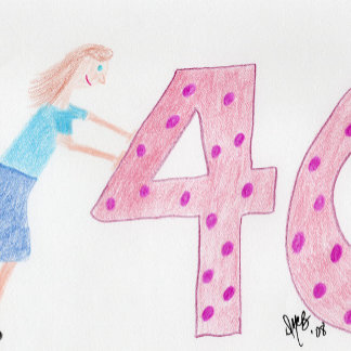 Carte Anniversaire - Bienvenue à la Foule Poussant 40 - 