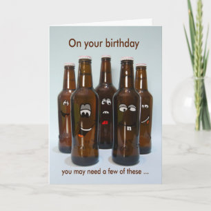 Carte Anniversaire Bière Humour Vieillir