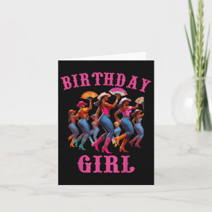 Carte Anniversaire Black Cowgirl Western
