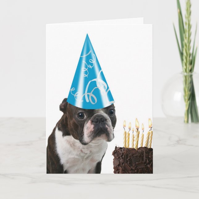 Carte Anniversaire bleu de casquette (Devant)