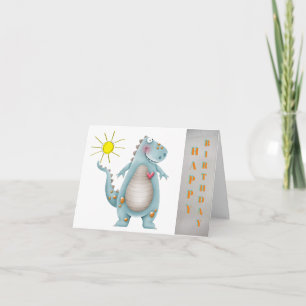 Carte Anniversaire - Blue Dino Design 2