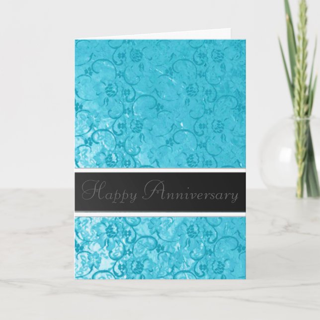 Carte Anniversaire Blue Lace (Devant)