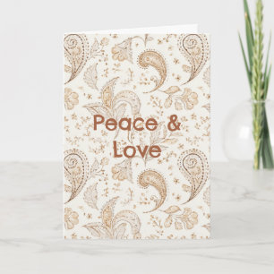 Carte Anniversaire Bohemian Hippie Soixante Paisley Paix