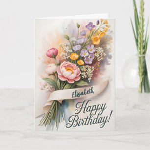 Carte Anniversaire botanique lunaire