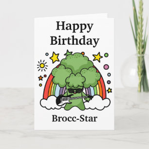 Carte Anniversaire Broccoli Brocc, Rock Star