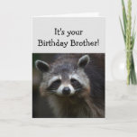 Carte Anniversaire BROTHER Fun Age Humour Triste Raccoon<br><div class="desc">Blasons d'anniversaire pour votre âge de plaisir FRÈRE Juste parce que vous en avez eu beaucoup.  Raccoon déprimé humoristique Art animal</div>