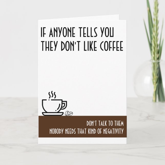 Carte Anniversaire Brown standard de Coffee Lover (Devant)