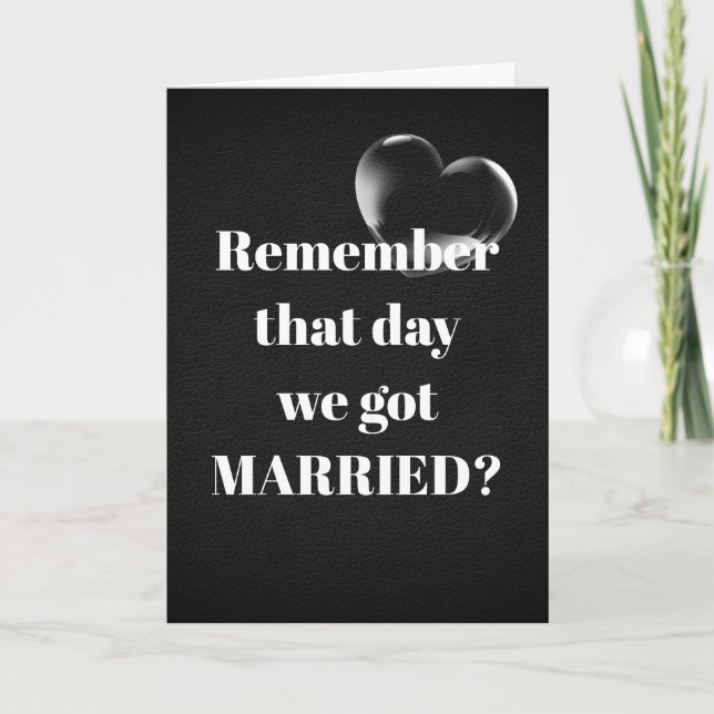 Carte Anniversaire Bubble Heart on Leather (Devant)