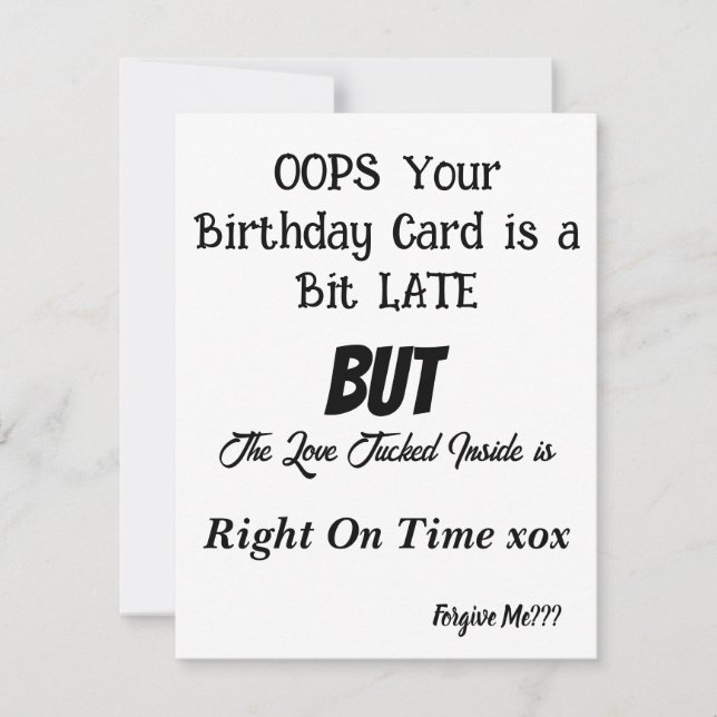 Carte Anniversaire Carte Anniversaire Carte FUNNY  (Devant)