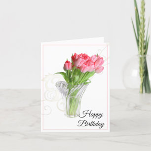 Carte Anniversaire Carte Tulips Rose
