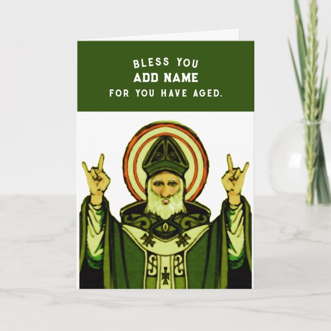 Carte Anniversaire catholique drôle (Devant)