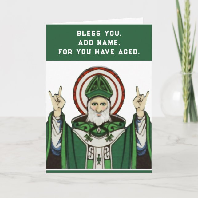 Carte Anniversaire catholique drôle (Devant)