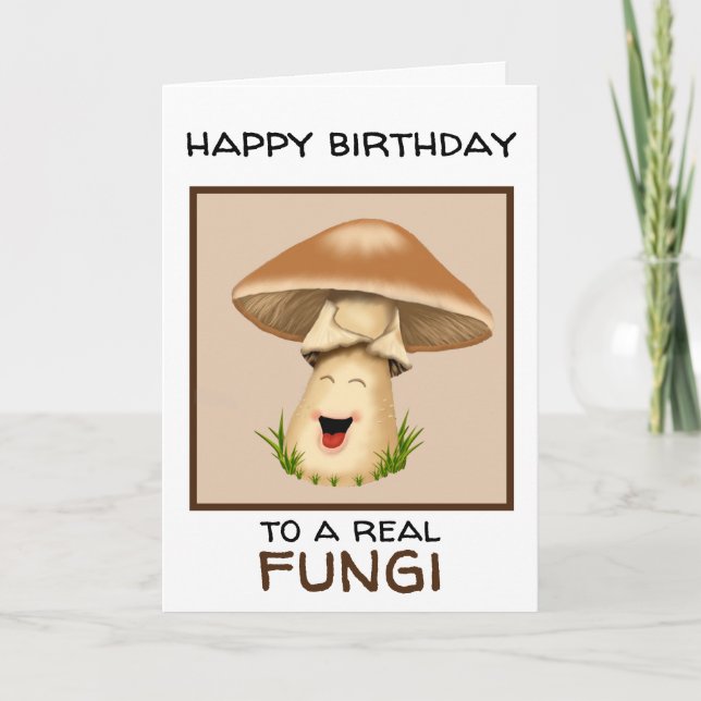 Carte Anniversaire Champignon Fungi (Devant)