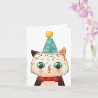 Carte Anniversaire Chat Cute Funny Sprinkit