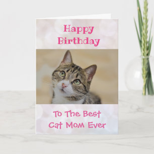 Carte Anniversaire Chat Maman Monde meilleur jamais anim
