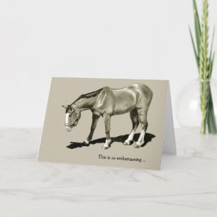 Carte Anniversaire : Cheval démis, Embarrassant ...