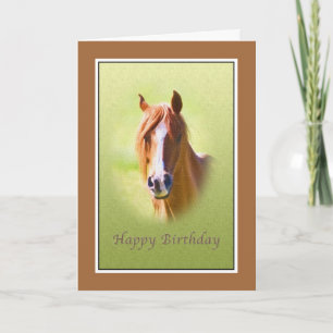 Carte Anniversaire, Cheval Head