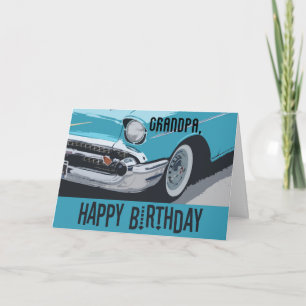 Carte Anniversaire Chevy en bleu pour n'importe quel gra