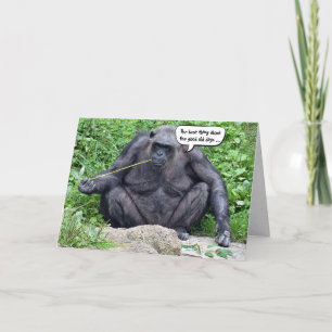 Carte Anniversaire Chimpanzé vieillir humour