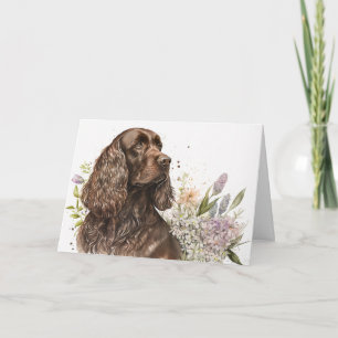 Carte Anniversaire Chocolate Cocker Spaniel