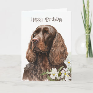 Carte Anniversaire Chocolate Cocker Spaniel